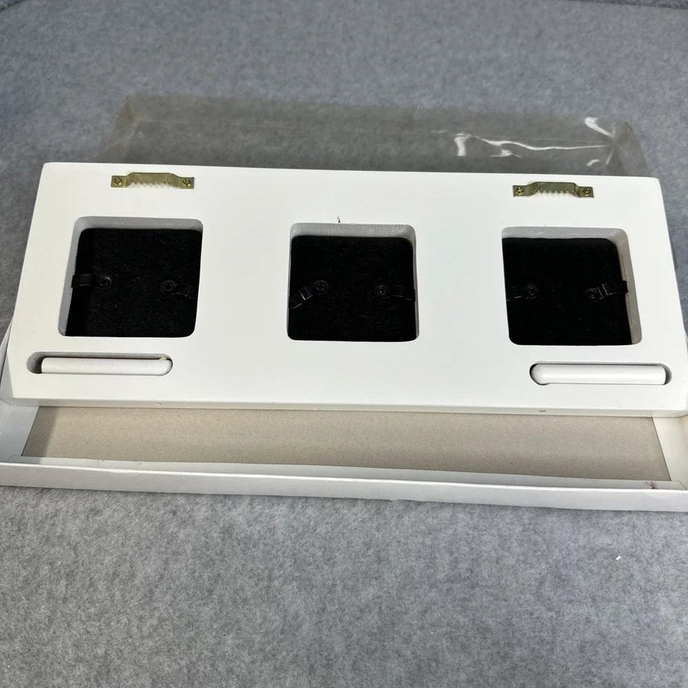 Mudpie Mom + Dad = Me Triple White Photo Frame 13